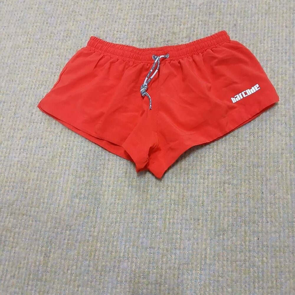 Barcode Berlin mens red shorts red lined brief fetish
